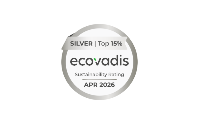 Etra Oy on saavuttanut huhtikuussa 2026 EcoVadis-vastuullisuusarvioinnissa hopeatason (Silver) mitalin, mikä sijoittaa yrityksen parhaan 15 prosentin joukkoon arvioiduista yrityksistä.