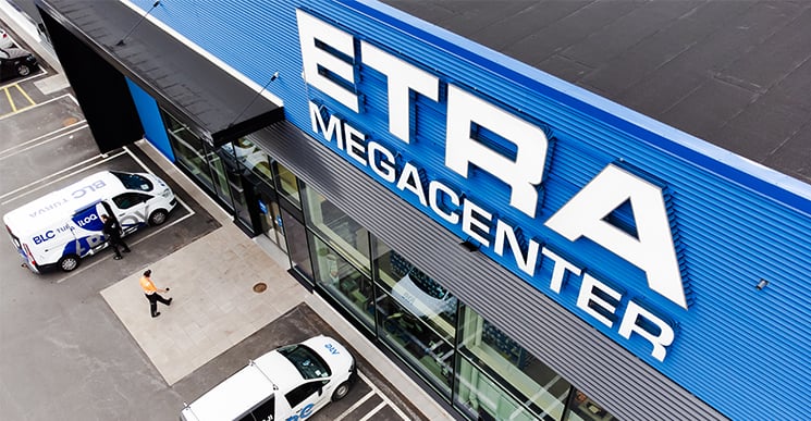 Etra megacenter myymälä