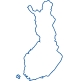 Suomenlippu sinisillä ääriviivoilla.